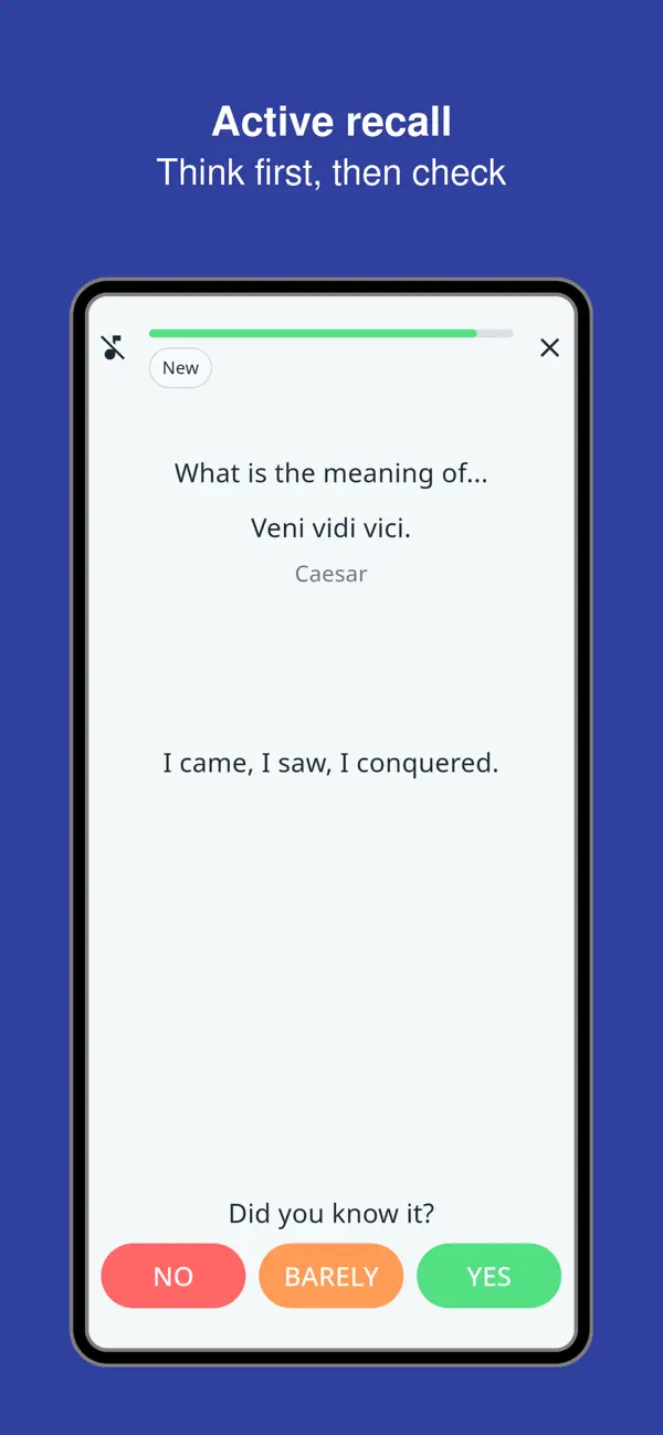 Latin Phrases Trainer screenshot