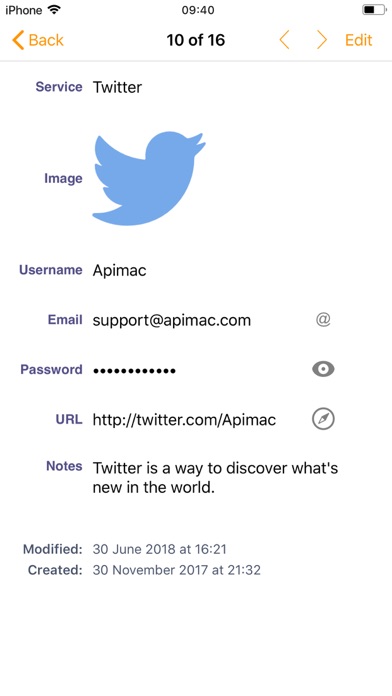 iDatabase screenshot