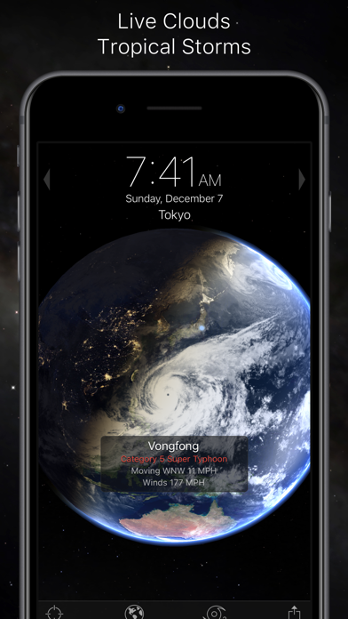Living Earth – Clock & Weather screenshot