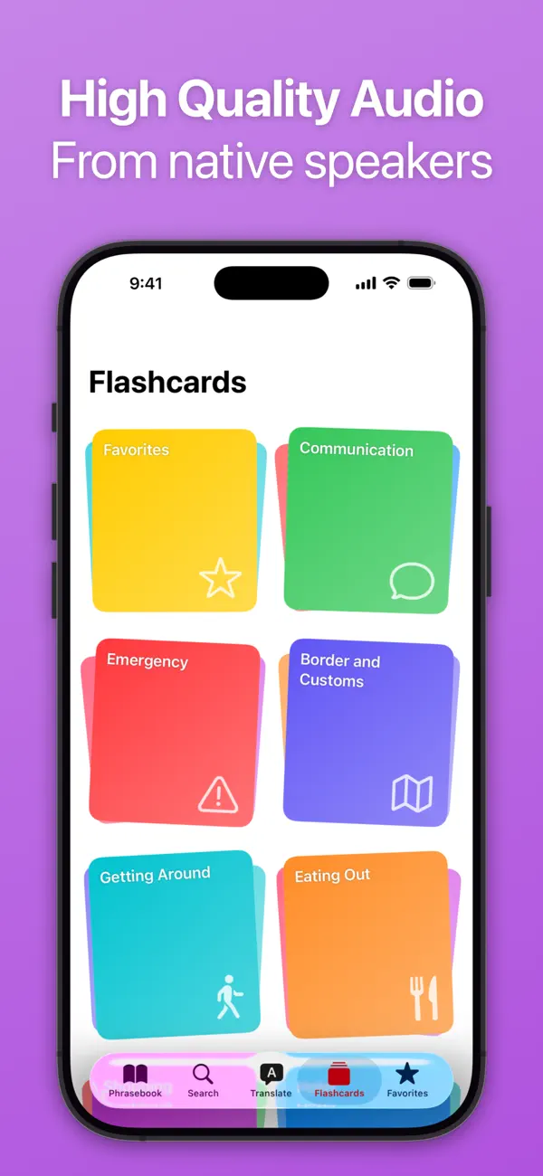 SpeakEasy Spanish Phrasebook screenshot