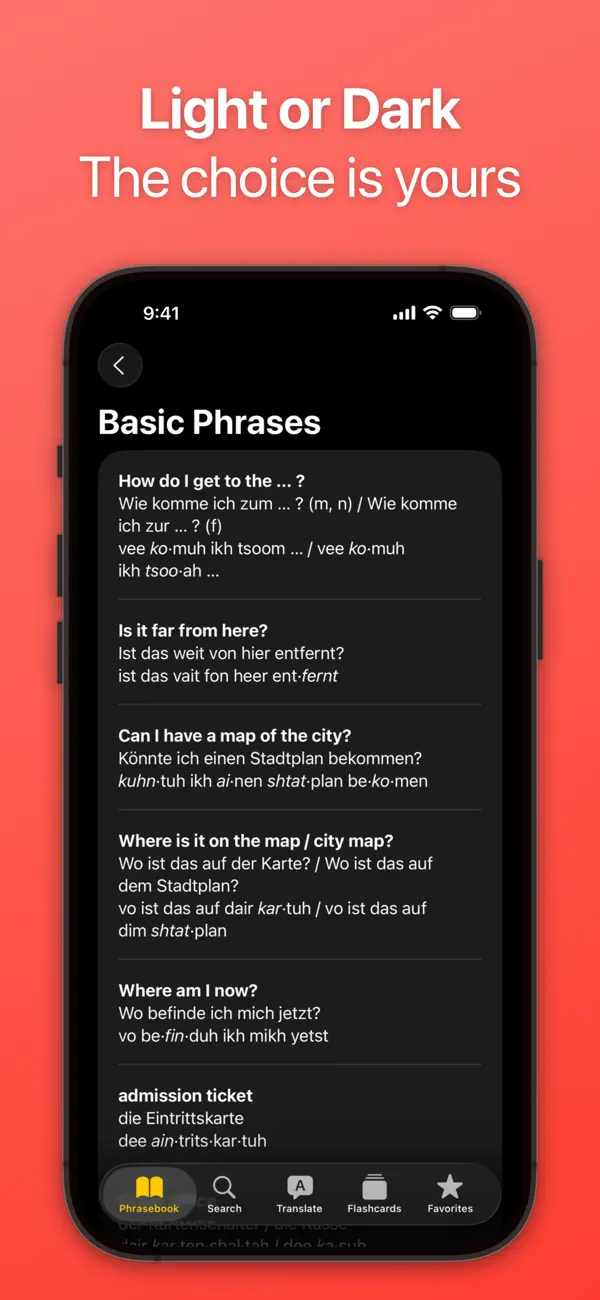 SpeakEasy German Phrasebook screenshot