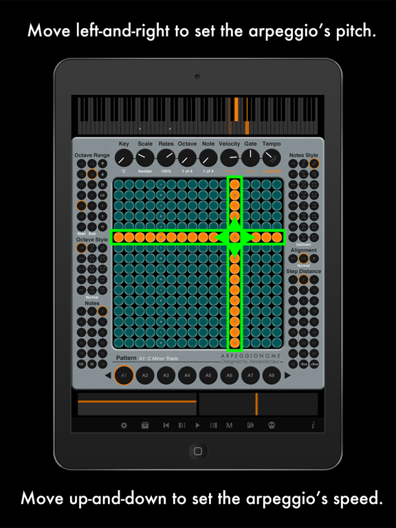 Arpeggionome Pro | matrix arpeggiator screenshot
