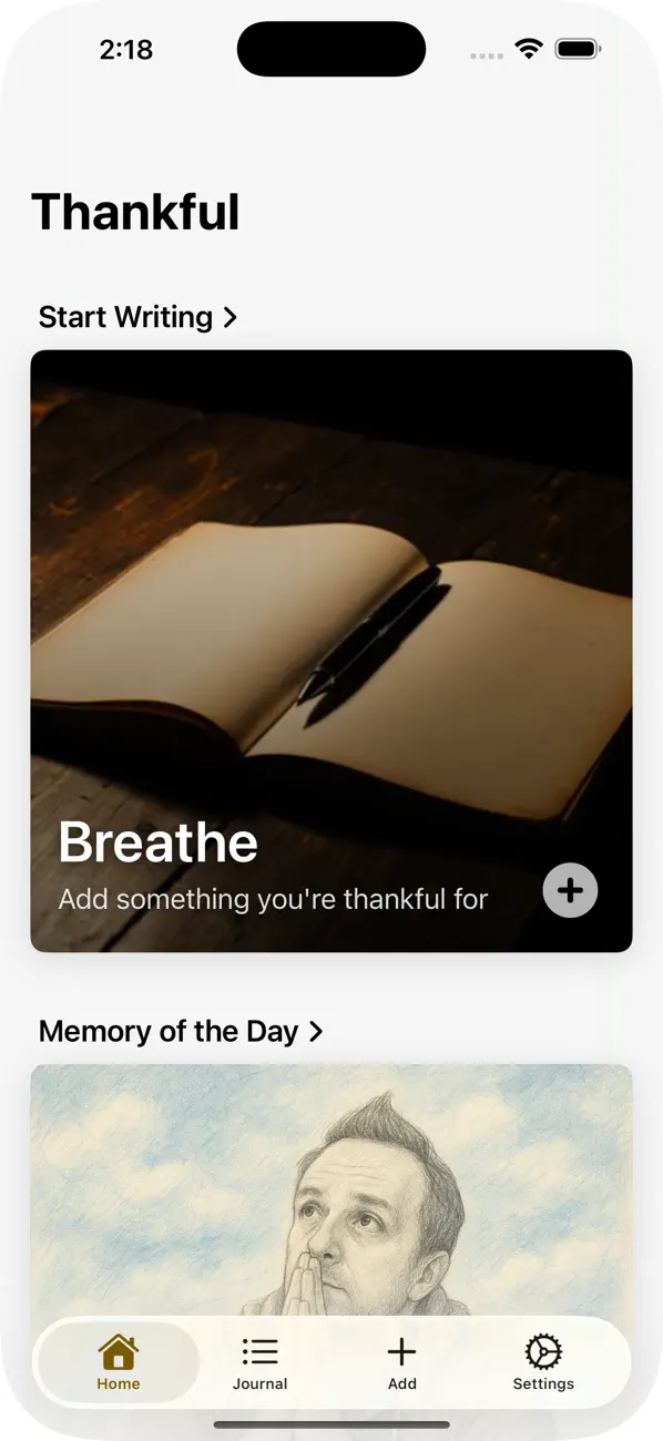 Thankful: Gratitude Journal screenshot