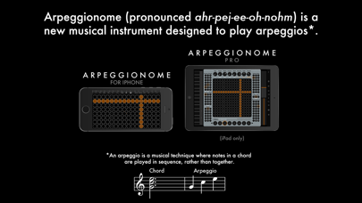 Arpeggionome for iPhone | matrix arpeggiator screenshot