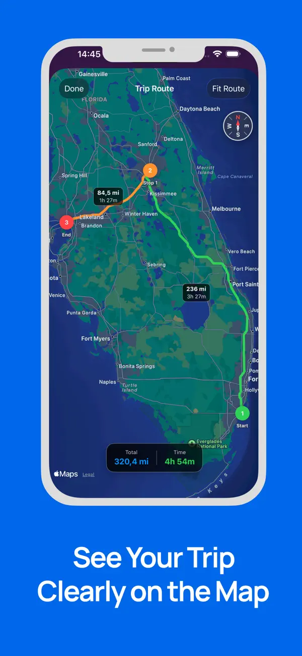 Pin Points Distance Calculator screenshot