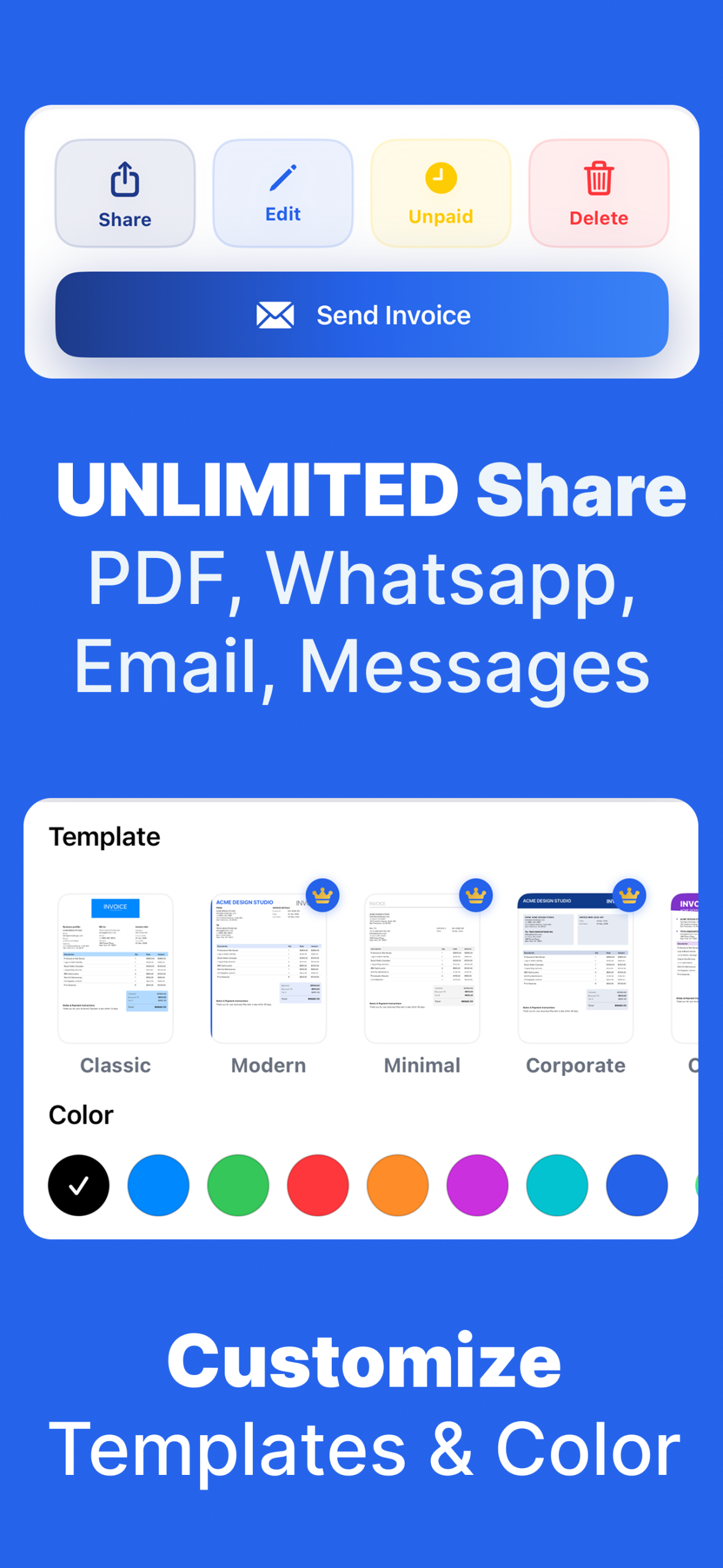 Invoice Maker · Estimate App screenshot