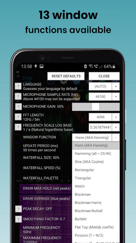 Speccy Spectrum Analyzer screenshot