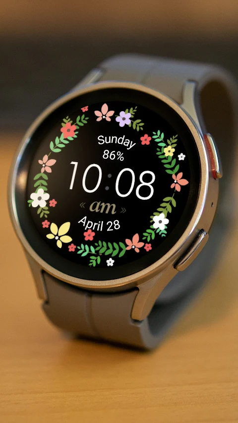 Spring Flower Watch Face screenshot