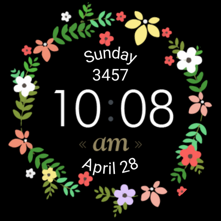 Spring Flower Watch Face screenshot
