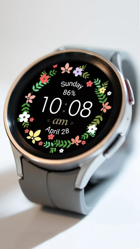 Spring Flower Watch Face screenshot