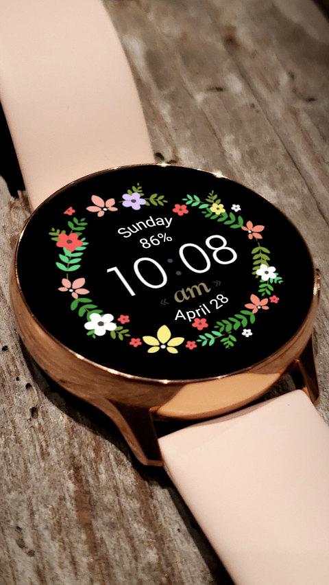 Spring Flower Watch Face screenshot