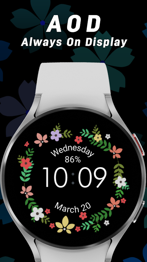 Spring Flower Watch Face screenshot
