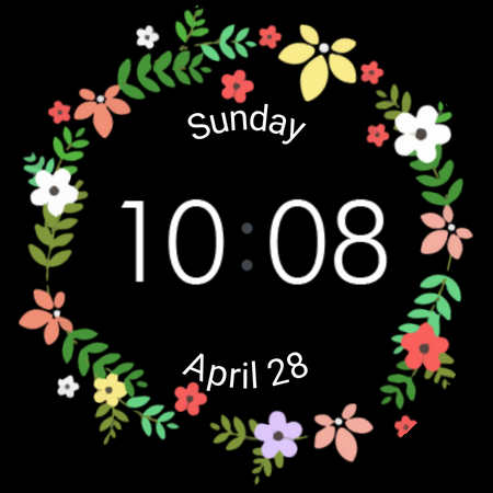 Spring Flower Watch Face screenshot
