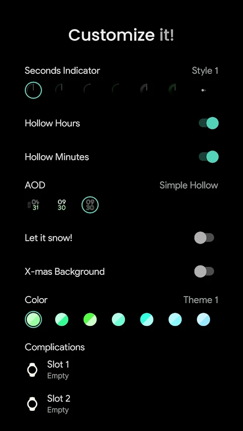 Alpine Watch Face screenshot