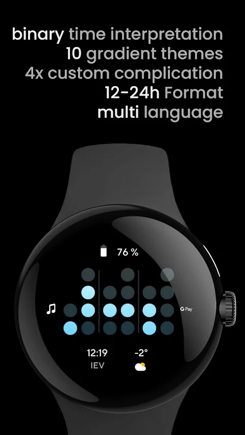 Binary Watch Face screenshot