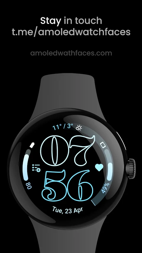 Outlined Watch Face screenshot