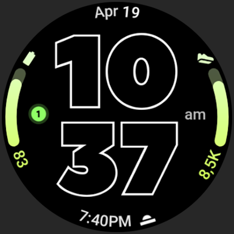Outlined Watch Face screenshot