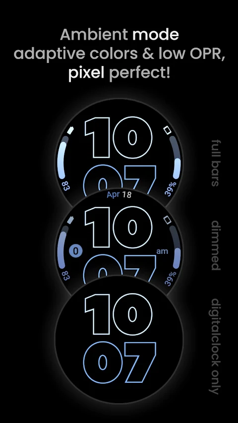 Outlined Watch Face screenshot