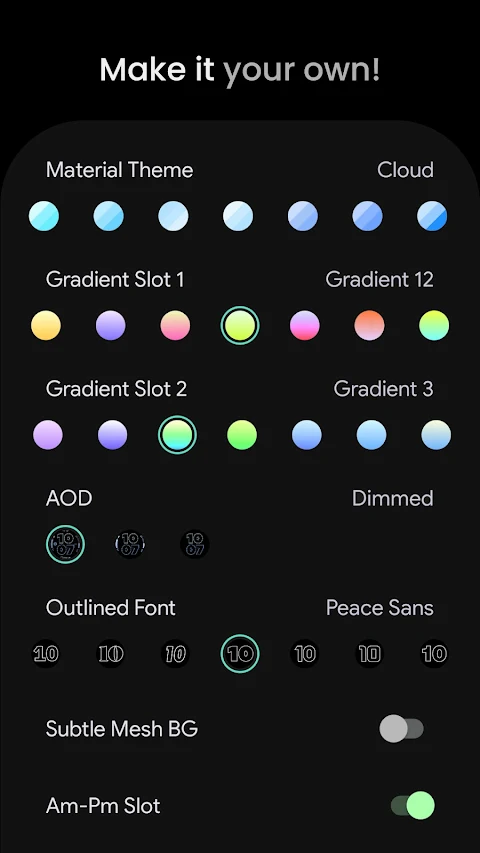 Outlined Watch Face screenshot