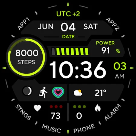 TACT ONE: Watch face screenshot
