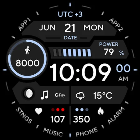 TACT ONE: Watch face screenshot