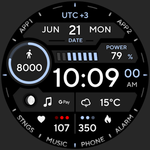 TACT ONE: Watch face screenshot