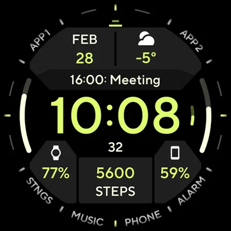 TACT TWO: Watch face screenshot