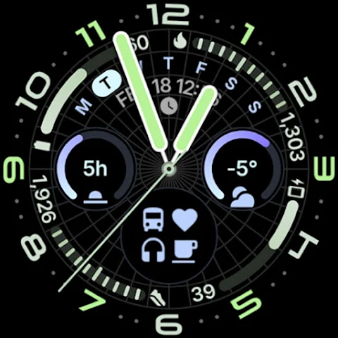Ultra Analog Watch Face screenshot