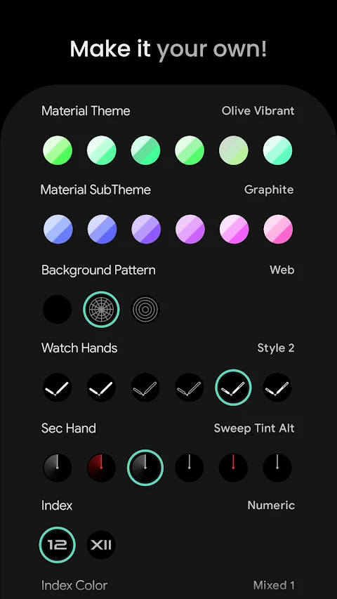 Ultra Analog Watch Face screenshot