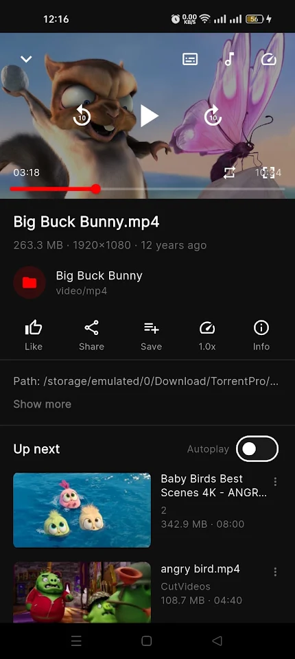 Video Player Pro:  YT Style screenshot
