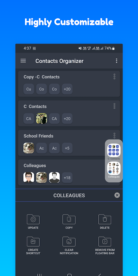 Contact Organizer screenshot