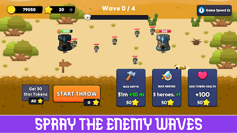 Deep Heroes Tower: TD Premium screenshot