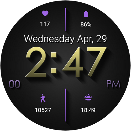 Material Shadow WatchFace 2026 screenshot