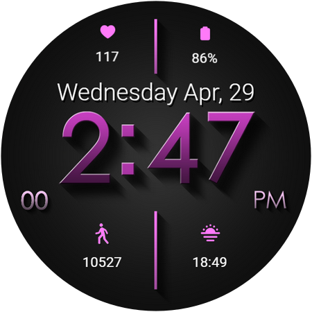 Material Shadow WatchFace 2026 screenshot