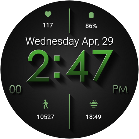 Material Shadow WatchFace 2026 screenshot