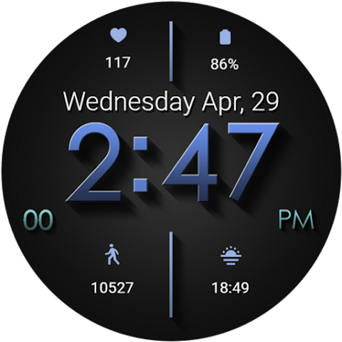 Material Shadow WatchFace 2026 screenshot