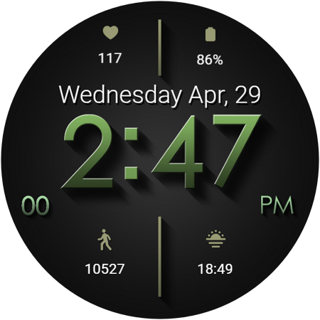 Material Shadow WatchFace 2026 screenshot