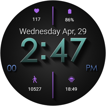 Material Shadow WatchFace 2026 screenshot