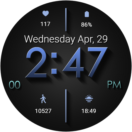 Material Shadow WatchFace 2026 screenshot