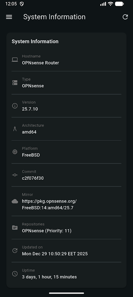 OPNsense Manager screenshot