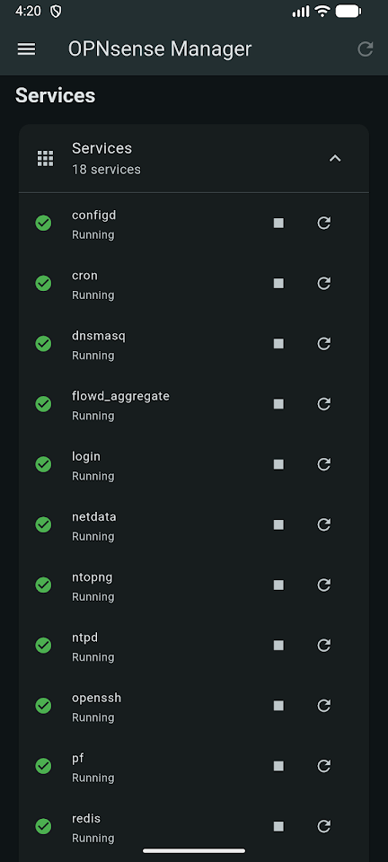 OPNsense Manager screenshot