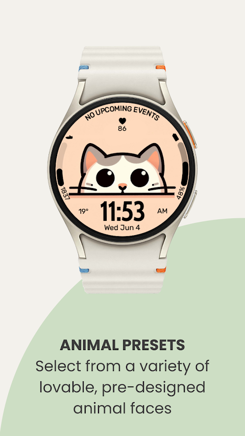 EXD052: Cute Animal Watch Face screenshot