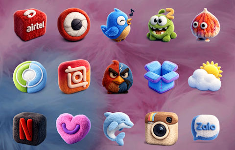 Fluffy 3D – Icon Pack screenshot