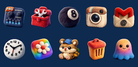 Fluffy 3D – Icon Pack screenshot