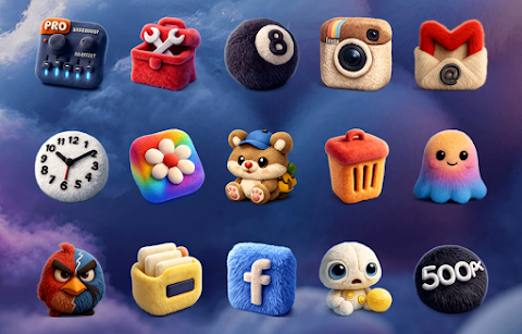 Fluffy 3D – Icon Pack screenshot