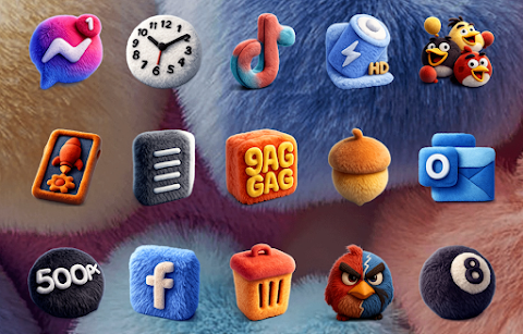 Fluffy 3D – Icon Pack screenshot