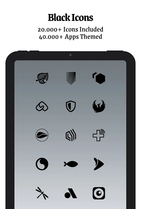 Dark Side Black Icon Pack screenshot