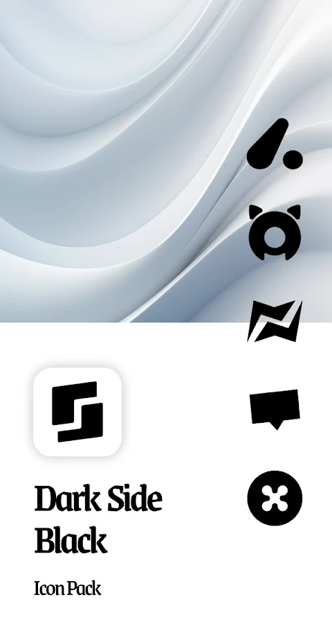 Dark Side Black Icon Pack screenshot