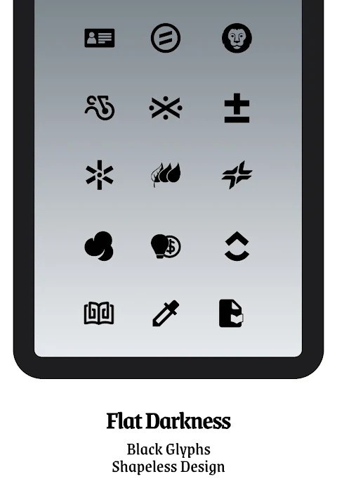 Dark Side Black Icon Pack screenshot