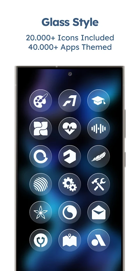 Glassy Round OS Icon Pack screenshot